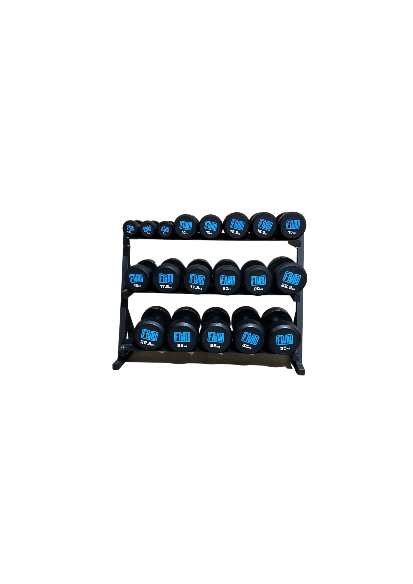 Pack mancuernero con mancuernas redondas de 2,5 a 30kg