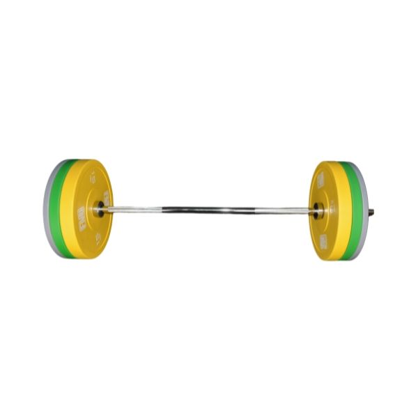 Barra home 1,5 m con discos color de 5 a 15kg