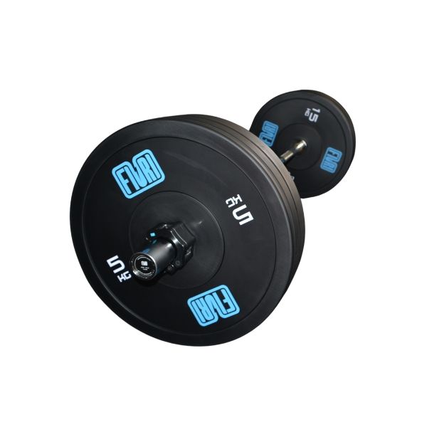 Barra home pequeña con discos negros de 5 a 15kg