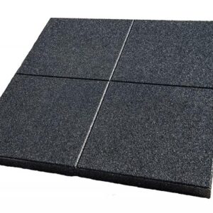 LOSETA DE CAUCHO MACIZA NEGRA 100 X 100 CM