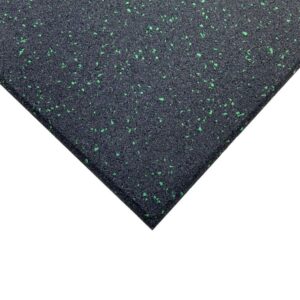 Losetas de caucho alta densidad Premium Universe con partículas verdes