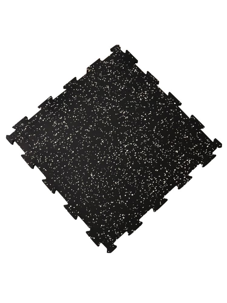 Loseta tipo puzzle negro con partículas