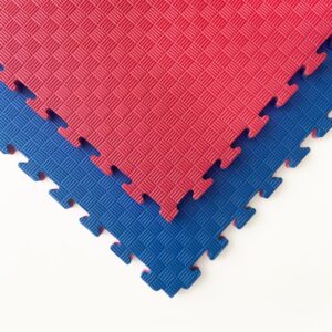 Tatami puzzle 100 x 100 x 2,5 cm 5 líneas rojo- azul